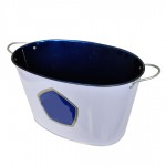 silicone ice bucket with colorful printing 