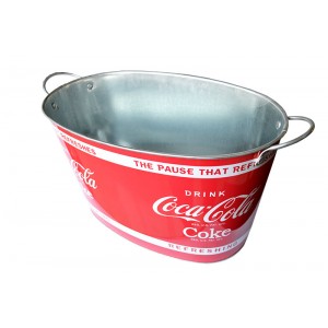 big size coca cola coke ice bucket with logo printing 