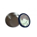 round cupcakes promotion tin box with window