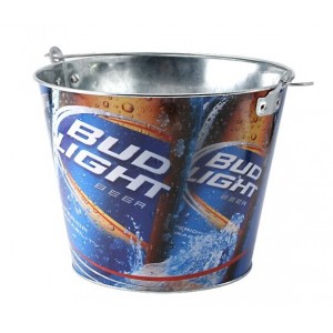 Tsingtao Beer Storage Metal Ice Bucket with Handle